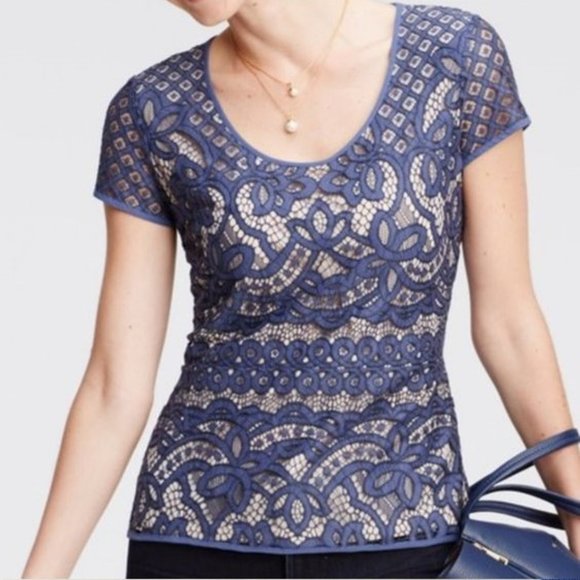 Ann Taylor Tops - Ann Taylor Lace Top, Size M, EUC
